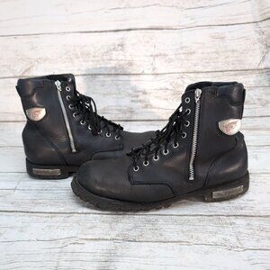 Red Wing Motorcycle Boots 979 Steel Toe Men's Sz 11.5 Lug Soles Moto